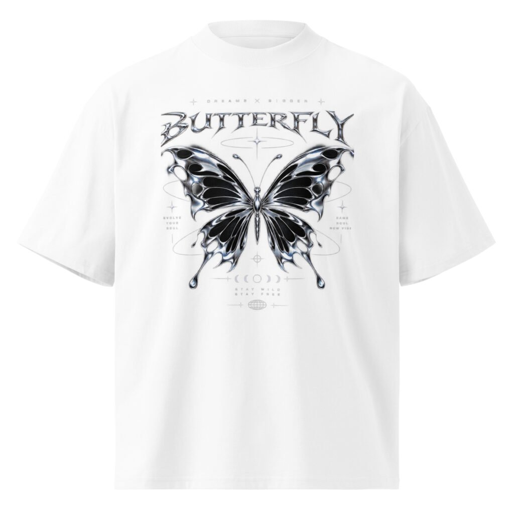 Unisex organic oversized high neck t-shirt